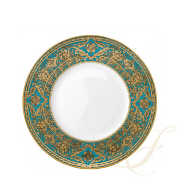 Тарелка тортовая 31,5см коллекции Matignon Bleu Piscine Or бренда Haviland