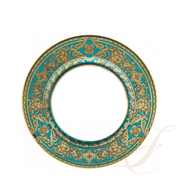Тарелка сервировочная 31см коллекции Matignon Bleu Piscine Or бренда Haviland