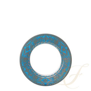 Тарелка закусочная 19см коллекции Matignon Bleu Piscine Platin бренда Haviland