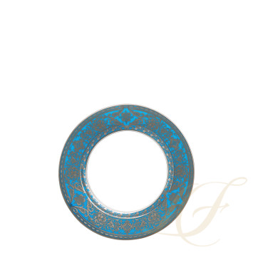 Тарелка десертная 16см коллекции Matignon Bleu Piscine Platin бренда Haviland