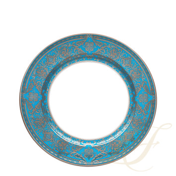 Тарелка подстановочная 31,5см коллекции Matignon Bleu Piscine Platin бренда Haviland