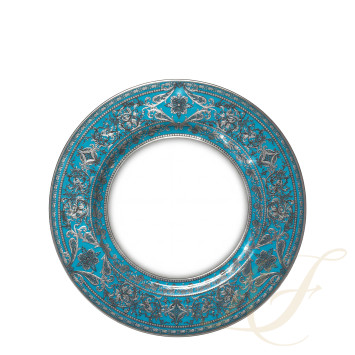 Тарелка главная 28см коллекции Matignon Bleu Piscine Platin бренда Haviland