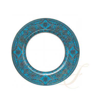 Тарелка сервировочная 31см коллекции Matignon Bleu Piscine Platin бренда Haviland