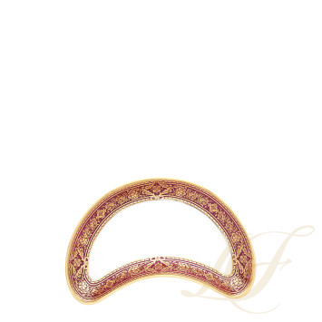 Тарелка закусочная полумесяц 20см коллекции Matignon Cerise Or бренда Haviland
