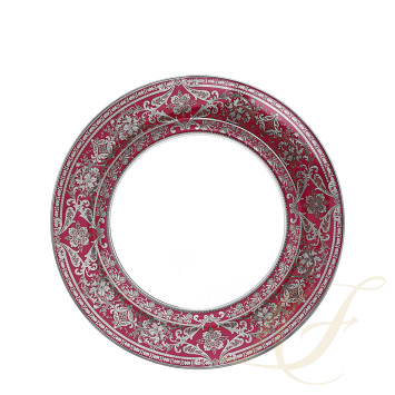 Тарелка подстановочная 31,5см коллекции Matignon Cerise Platin бренда Haviland