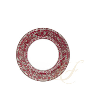 Тарелка закусочная 22см коллекции Matignon Cerise Platin бренда Haviland