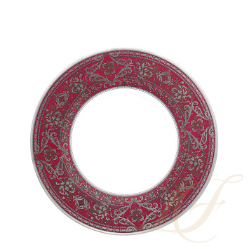 Тарелка сервировочная 31см коллекции Matignon Cerise Platin бренда Haviland