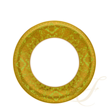 Тарелка тортовая 31,5см коллекции Matignon Vert Pomme Or бренда Haviland