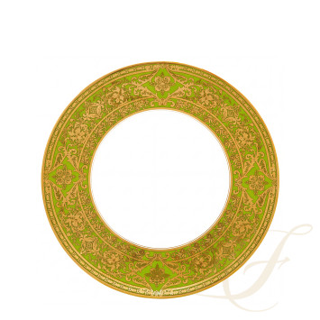 Тарелка подстановочная 31,5см коллекции Matignon Vert Pomme Or бренда Haviland