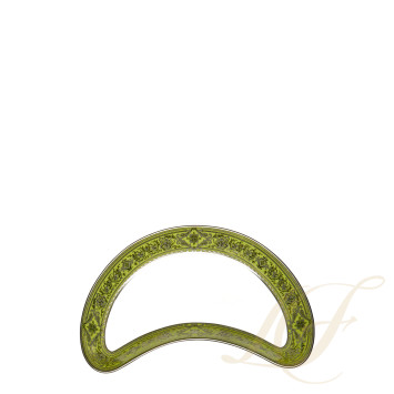 Тарелка закусочная полумесяц 20см коллекции Matignon Vert Pomme Platin бренда Haviland