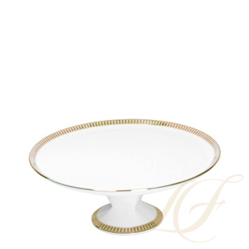 Тарелка тортовая на ножке 31,5см коллекции Plumes Or бренда Haviland