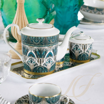 Сахарница 0,25л коллекции Reves Du Nil Vert Or бренда Haviland