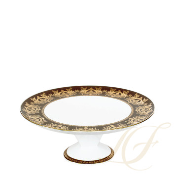 Тарелка тортовая на ножке 31,5см коллекции Ritz Imperial Bronze бренда Haviland