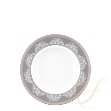 Тарелка суповая 23,5см коллекции Romane Gris бренда Haviland