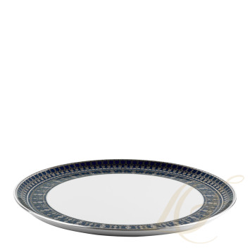 Тарелка тортовая 31,5см коллекции Tiara Bleu de Prusse Platin бренда Haviland