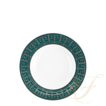 Тарелка суповая 23,5см коллекции Tiara Bleu Paon Platin бренда Haviland