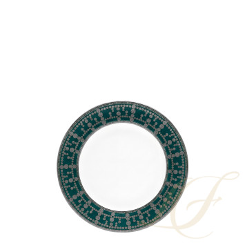 Тарелка десертная 16см коллекции Tiara Bleu Paon Platin бренда Haviland