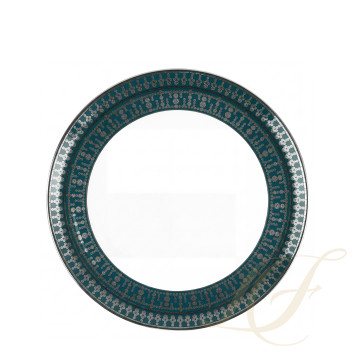 Тарелка подстановочная 31,5см коллекции Tiara Bleu Paon Platin бренда Haviland