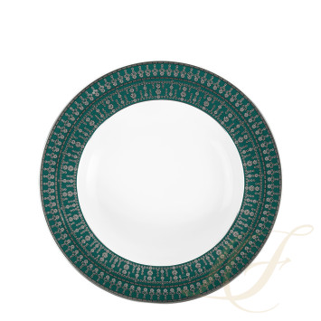 Тарелка глубокая 31,5см коллекции Tiara Bleu Paon Platin бренда Haviland