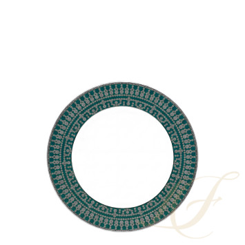 Тарелка закусочная 22см коллекции Tiara Bleu Paon Platin бренда Haviland