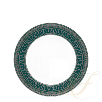 Тарелка главная 28см коллекции Tiara Bleu Paon Platin бренда Haviland