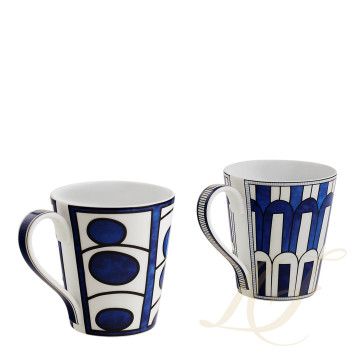Набор из 2 кружек (№ 1 & № 3)  коллекции Bleus d'Ailleurs бренда Hermes