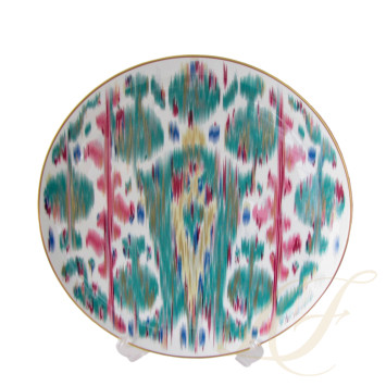 Тарелка тортовая 32см коллекции Voyage en Ikat бренда Hermes