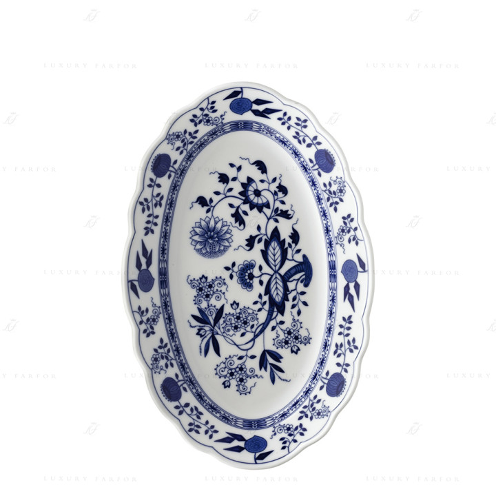 Блюдо овальное 38см коллекции Blau Zwiebelmuster бренда Hutschenreuther