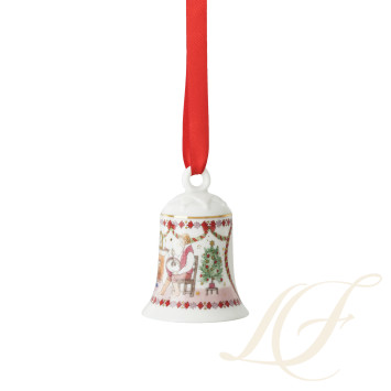 Фарфоровый колокольчик 7см коллекции Christmas бренда Hutschenreuther