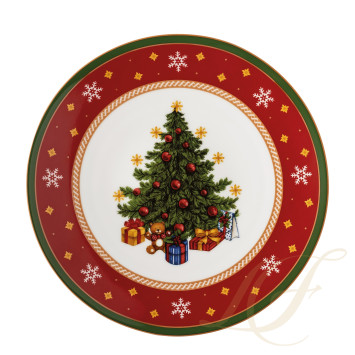 Тарелка тортовая на ножке 22см коллекции Happy Wintertime бренда Hutschenreuther