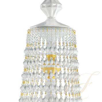 Люстра на 12 свечей (золотой / белый) 145 х 80см коллекции Winter Palace бренда Lladro