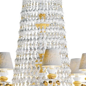 Люстра на 30 свечей (золотой / белый) 195 х 105см коллекции Winter Palace бренда Lladro