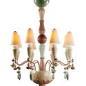 Люстра на 8 свечей (розовый / зеленый) 123 х 70см коллекции Ivy & Seed бренда Lladro