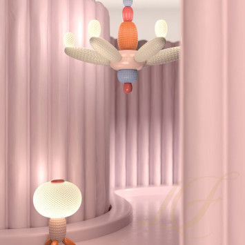 Люстра (Розовый / оранжевый / серый / красный) 80 х 96см коллекции Soft Blown бренда Lladro