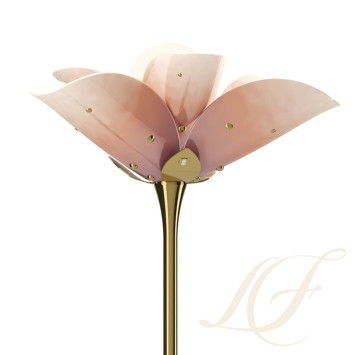 Торшер, напольный светильник (Золотой / Розовый) 170 х 47см коллекции Blossom бренда Lladro