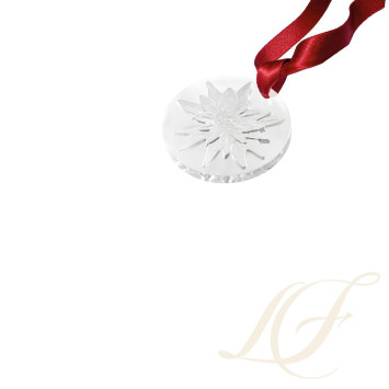 Рождественский орнамент 2026 6,5см коллекции Edelweiss бренда Lalique