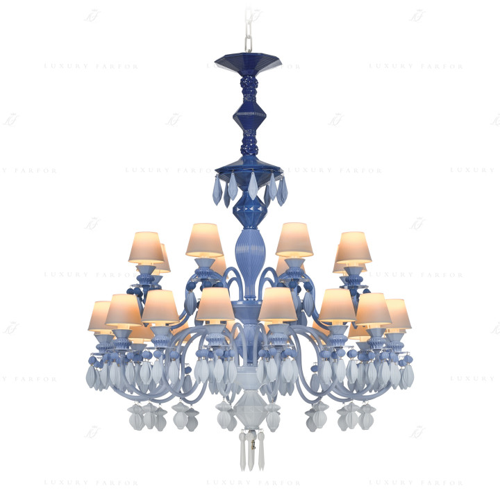 Люстра на 24 свечей (синий) 125 х 80см коллекции Belle de Nuit бренда Lladro