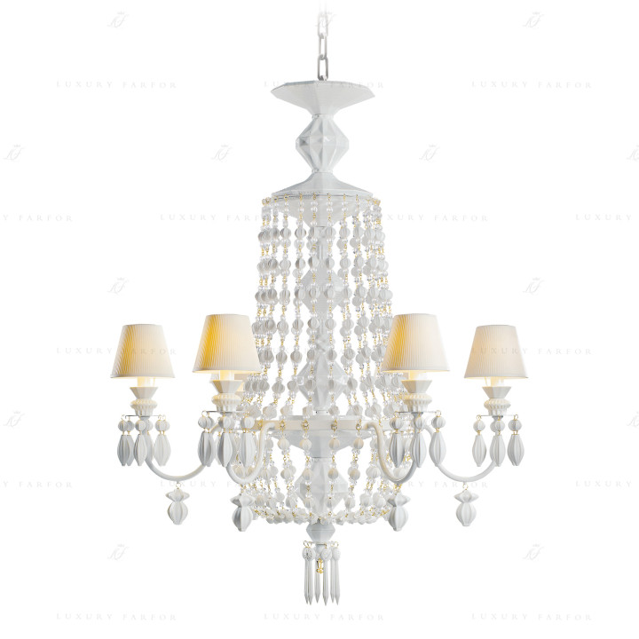 Люстра на 6 свечей (белый / золотой) 115 х 70см коллекции Winter Palace бренда Lladro
