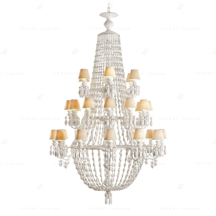 Люстра на 30 свечей (белый / золотой) 195 х 105см коллекции Winter Palace бренда Lladro