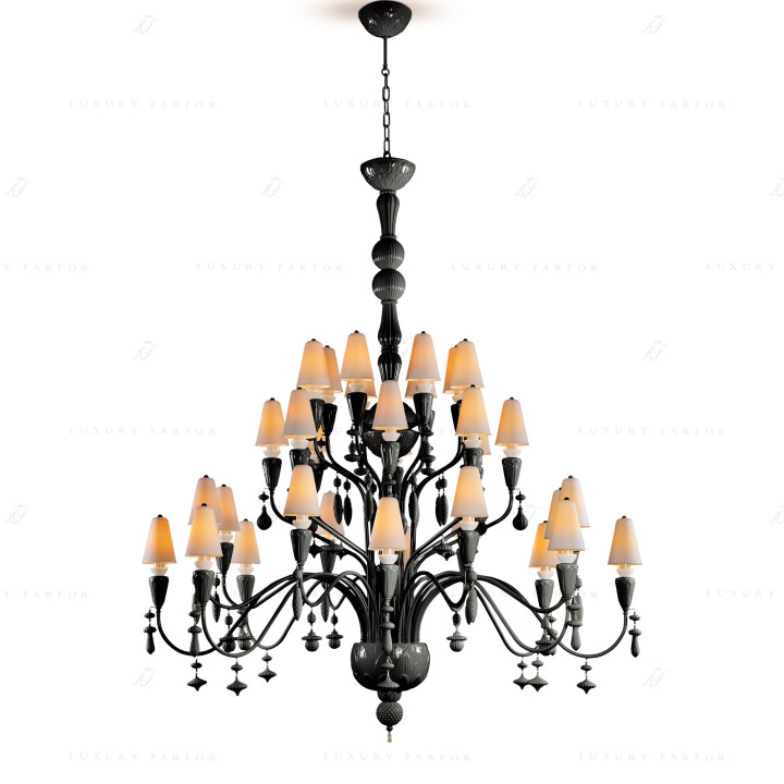 Люстра на 32 свечей (черный) 183 х 150см коллекции Ivy & Seed бренда Lladro