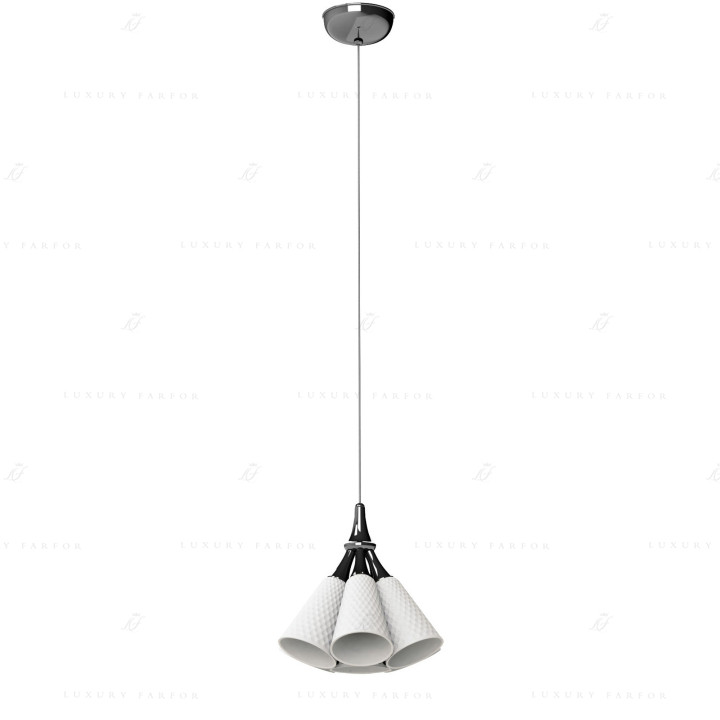 Подвесная лампа (белый / черный) 195 х 30см коллекции Jamz бренда Lladro