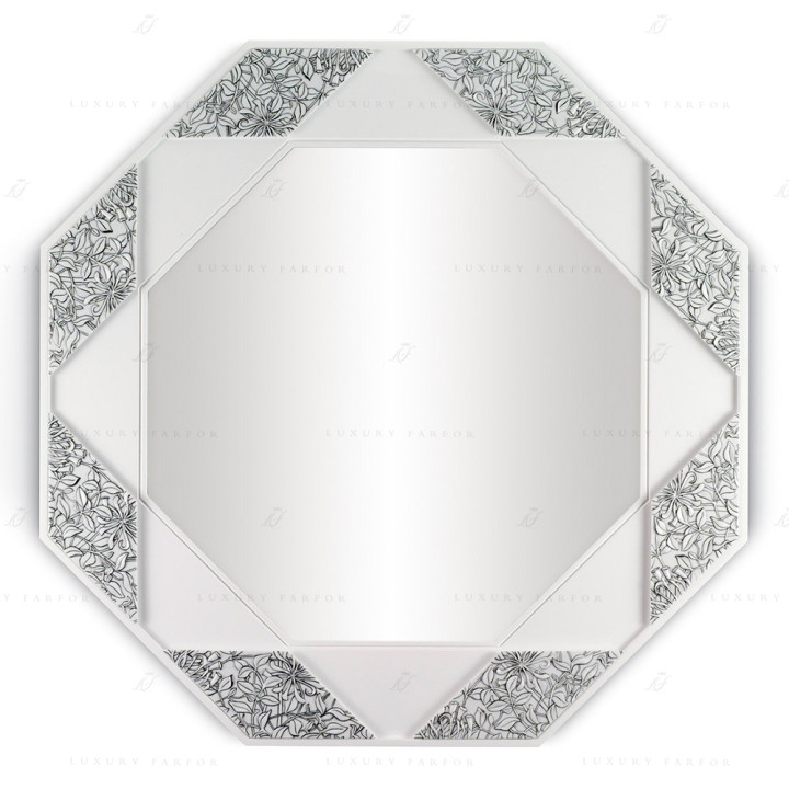 Зеркало восьмиугольное (белый / черный) 80 x 80см коллекции Mirrors бренда Lladro