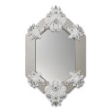 Овальное зеркало в раме (белое с серебром) 80 x 50см коллекции Mirrors (Лимитированная серия) бренда Lladro