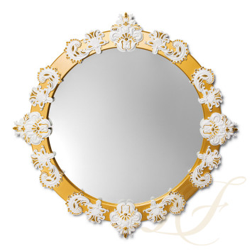 Зеркало круглое (белый / золотой) 124 x 124см коллекции Mirrors бренда Lladro