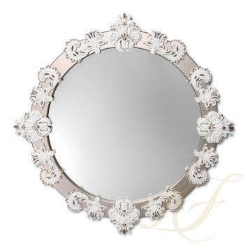 Зеркало круглое (белый / серебристый) 124 x 124см коллекции Mirrors бренда Lladro