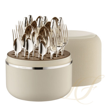 Набор столовых приборов на 6 персон, 24 предметов коллекции The Box Creme 
