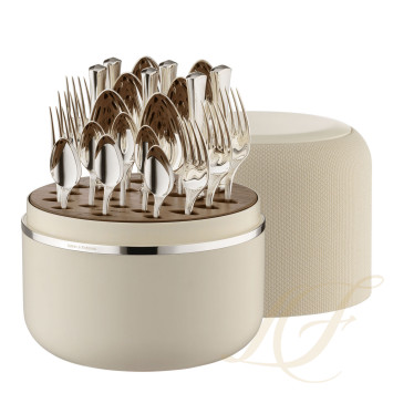 Набор столовых приборов на 6 персон, 24 предметов коллекции The Box Creme 