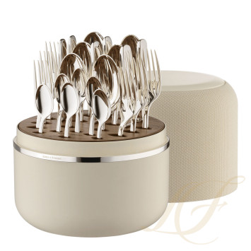 Набор столовых приборов на 6 персон, 24 предметов коллекции The Box Creme 