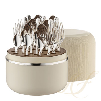 Набор столовых приборов на 6 персон, 24 предметов коллекции The Box Creme 