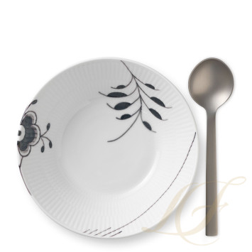 Тарелка глубокая 17см коллекции Black Fluted Mega бренда Royal Copenhagen
